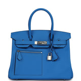 Hermes Colormatic Birkin 30 Bleu Hydra Swift Palladium Hardware - Thumbnail View 1