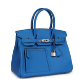 Hermes Colormatic Birkin 30 Bleu Hydra Swift Palladium Hardware - Thumbnail View 2
