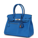 Hermes Colormatic Birkin 30 Bleu Hydra Swift Palladium Hardware - Thumbnail View 5