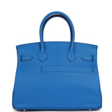 Hermes Colormatic Birkin 30 Bleu Hydra Swift Palladium Hardware - Thumbnail View 4