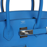 Hermes Colormatic Birkin 30 Bleu Hydra Swift Palladium Hardware - Thumbnail View 8