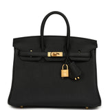Hermes Birkin 25 Black Togo Brushed Gold Hardware - Thumbnail View 1