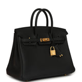 Hermes Birkin 25 Black Togo Brushed Gold Hardware - Thumbnail View 2