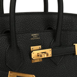 Hermes Birkin 25 Black Togo Brushed Gold Hardware - Thumbnail View 7