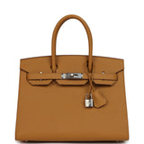 Hermes Birkin Sellier 30 Sesame Epsom Palladium Hardware - Thumbnail View 1
