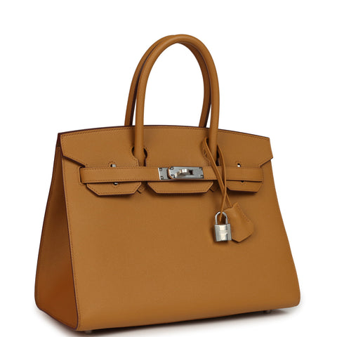 Hermes Birkin Sellier 30 Sesame Epsom Palladium Hardware