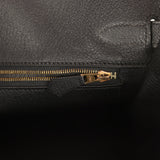 Pre-owned Hermes Special Order (HSS) Birkin 30 Rouge Vif, Black Epsom Brushed Gold Hardware - Thumbnail View 9