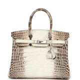 Pre-owned Hermes Birkin 30 Himalaya Niloticus Crocodile Palladium Hardware - Thumbnail View 1