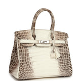 Pre-owned Hermes Birkin 30 Himalaya Niloticus Crocodile Palladium Hardware - Thumbnail View 2