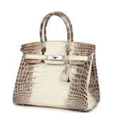 Pre-owned Hermes Birkin 30 Himalaya Niloticus Crocodile Palladium Hardware - Thumbnail View 5