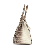 Pre-owned Hermes Birkin 30 Himalaya Niloticus Crocodile Palladium Hardware - Thumbnail View 3