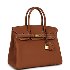 Hermes Birkin 30 Gold Togo Gold Hardware
