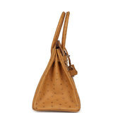 Hermes Birkin 30 Tabac Camel Ostrich Palladium Hardware - Thumbnail View 3
