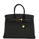 Pre-owned Hermes Birkin 35 Black Togo Gold Hardware - Thumbnail View 1