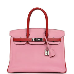 Pre-owned Hermes Special Order (HSS) Birkin 30 Bubblegum Pink, Rouge Casaque Chevre Mysore Palladium Hardware