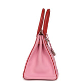 Pre-owned Hermes Special Order (HSS) Birkin 30 Bubblegum Pink, Rouge Casaque Chevre Mysore Palladium Hardware - Thumbnail View 3