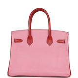 Pre-owned Hermes Special Order (HSS) Birkin 30 Bubblegum Pink, Rouge Casaque Chevre Mysore Palladium Hardware - Thumbnail View 4