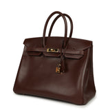 Vintage Hermes Birkin 35 Noisette Box Gold Hardware - Thumbnail View 5
