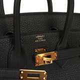 Hermes Birkin 25 Black Togo Gold Hardware - Thumbnail View 7