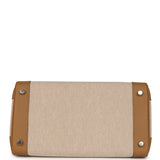 Hermes Birkin 30 Ecru and Beige Toile H Canvas, Biscuit Swift Palladium Hardware - Thumbnail View 6