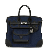 Hermes Birkin Cargo 25 Denim Moyen, Black Swift Palladium Hardware - Thumbnail View 1