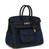 Hermes Birkin Cargo 25 Denim Moyen, Black Swift Palladium Hardware - Thumbnail View 2