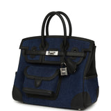 Hermes Birkin Cargo 25 Denim Moyen, Black Swift Palladium Hardware - Thumbnail View 5