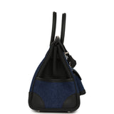 Hermes Birkin Cargo 25 Denim Moyen, Black Swift Palladium Hardware - Thumbnail View 3