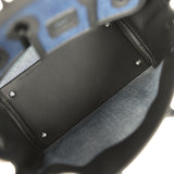 Hermes Birkin Cargo 25 Denim Moyen, Black Swift Palladium Hardware - Thumbnail View 8