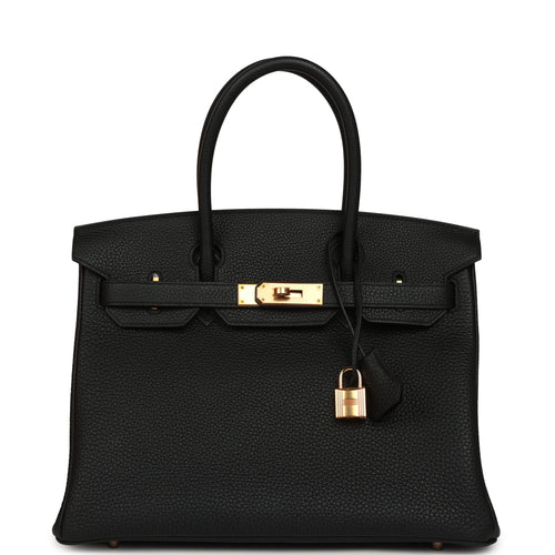 Hermes Birkin 30 Black Togo Rose Gold Hardware