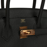 Hermes Birkin 30 Black Togo Rose Gold Hardware - Thumbnail View 7
