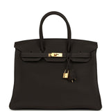 Hermes Birkin 35 Bai Brun Togo Gold Hardware - Thumbnail View 1
