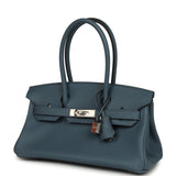 Hermes Shoulder Birkin Light 29 Bleu Tempete Evercolor Palladium Hardware - Thumbnail View 5