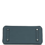 Hermes Shoulder Birkin Light 29 Bleu Tempete Evercolor Palladium Hardware - Thumbnail View 6