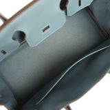 Hermes Shoulder Birkin Light 29 Bleu Tempete Evercolor Palladium Hardware - Thumbnail View 8