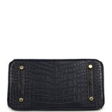 Hermes Birkin 25 Bleu Indigo Matte Alligator Gold Hardware - Thumbnail View 6