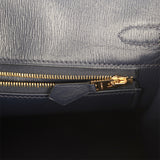 Hermes Birkin 25 Bleu Indigo Matte Alligator Gold Hardware - Thumbnail View 9