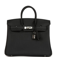 Hermes Birkin 25 Black Togo Palladium Hardware
