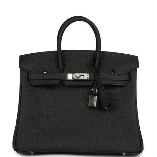 Hermes Birkin 25 Black Togo Palladium Hardware
