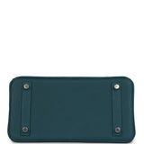Hermes Birkin 25 Vert Bosphore Togo, Shiny Niloticus Crocodile Touch Gold Hardware - Thumbnail View 6