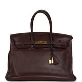 Pre-owned Hermes Birkin 35 Prune Clemence Gold Hardware - Thumbnail View 1