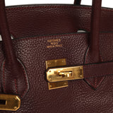 Pre-owned Hermes Birkin 35 Prune Clemence Gold Hardware - Thumbnail View 7