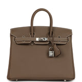 Hermes Birkin 25 Etoupe Togo Palladium Hardware - Thumbnail View 1