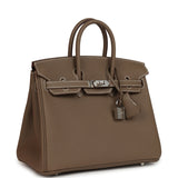 Hermes Birkin 25 Etoupe Togo Palladium Hardware - Thumbnail View 2