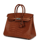Hermes Birkin 25 Gold Matte Alligator Palladium Hardware - Thumbnail View 5