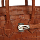Hermes Birkin 25 Gold Matte Alligator Palladium Hardware - Thumbnail View 7