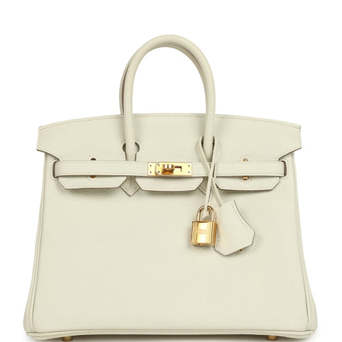 Hermes Birkin 25 Mushroom Togo Gold Hardware