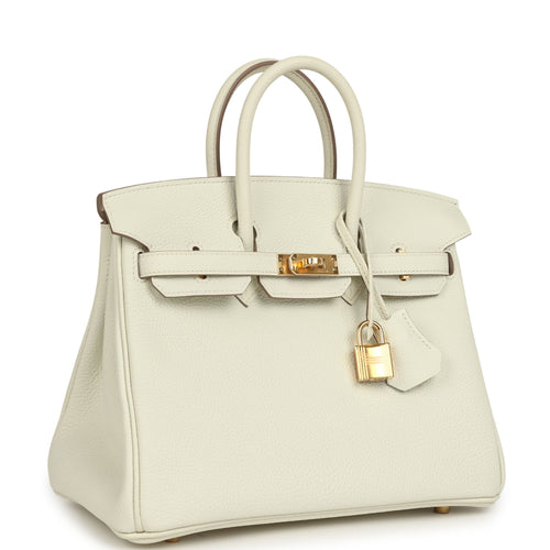 Hermes Birkin 25 Mushroom Togo Gold Hardware