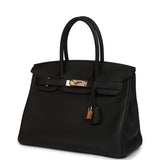 Pre-owned Hermes Birkin 30 Black Togo Rose Gold Hardware - Thumbnail View 5