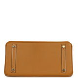 Pre-owned Hermes Special Order (HSS) Birkin 30 Caramel Verso Chèvre Brushed Gold Hardware - Thumbnail View 6